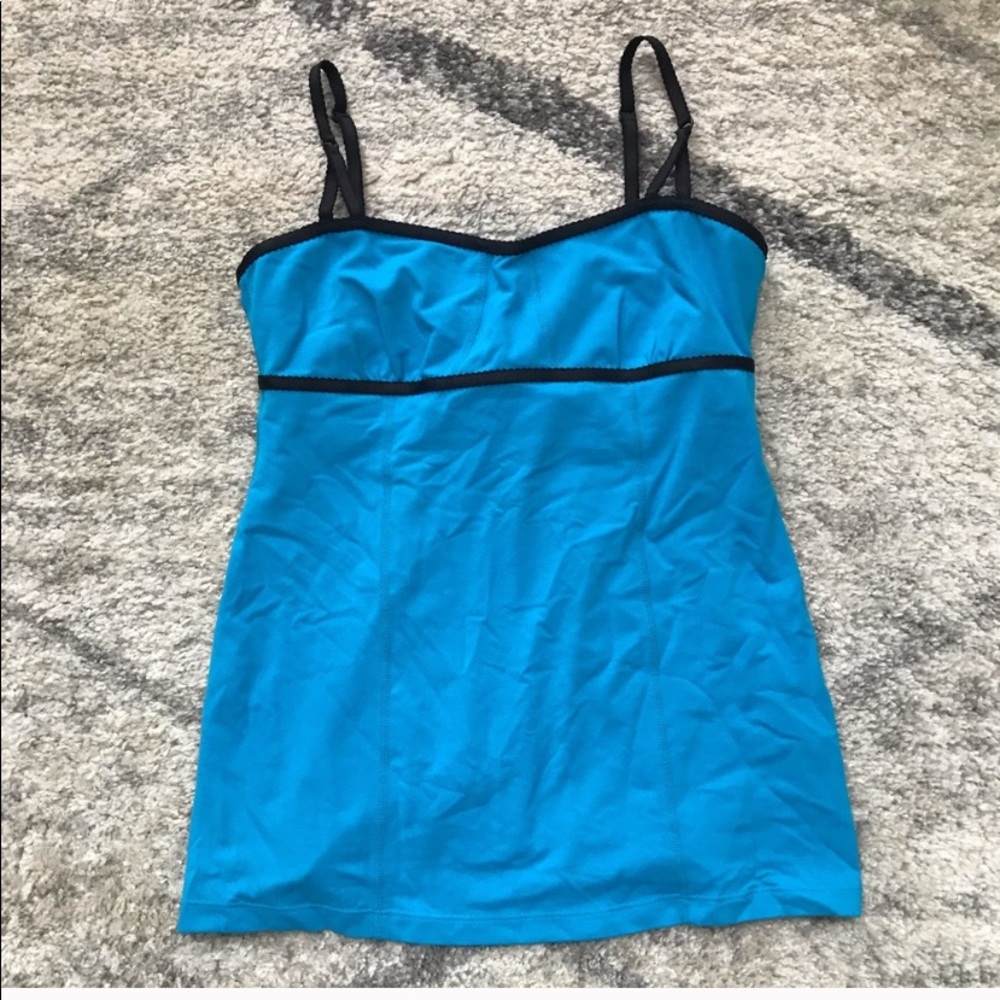 $5 For @janedoe1111 only!! LULULEMON Turquoise Tank w/ Black Trim (8)